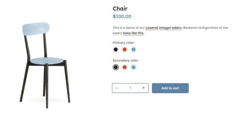 Advanced Product Fields showing complex B2B product configuration with conditional logic and pricing calculations