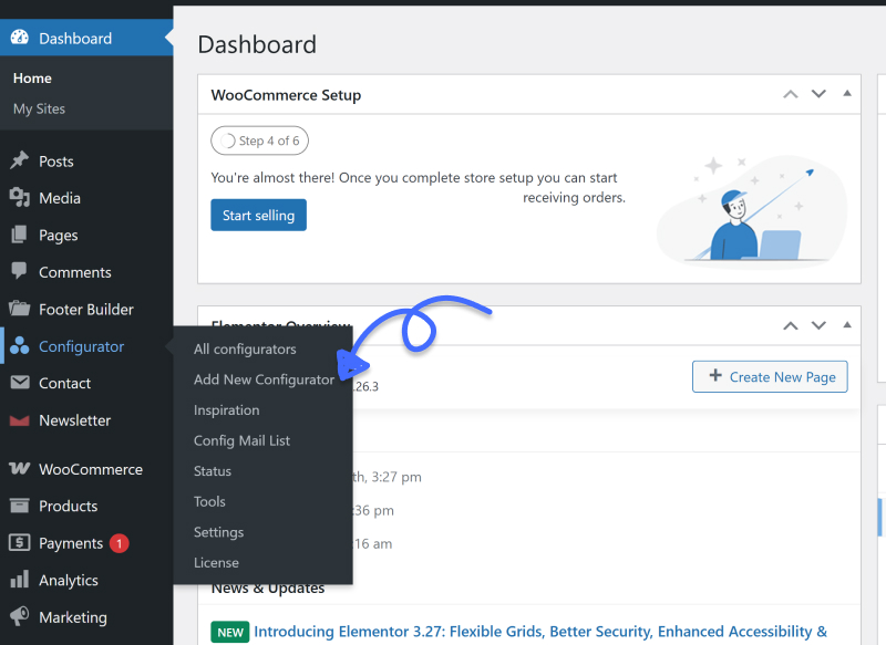 Create New Configurator
